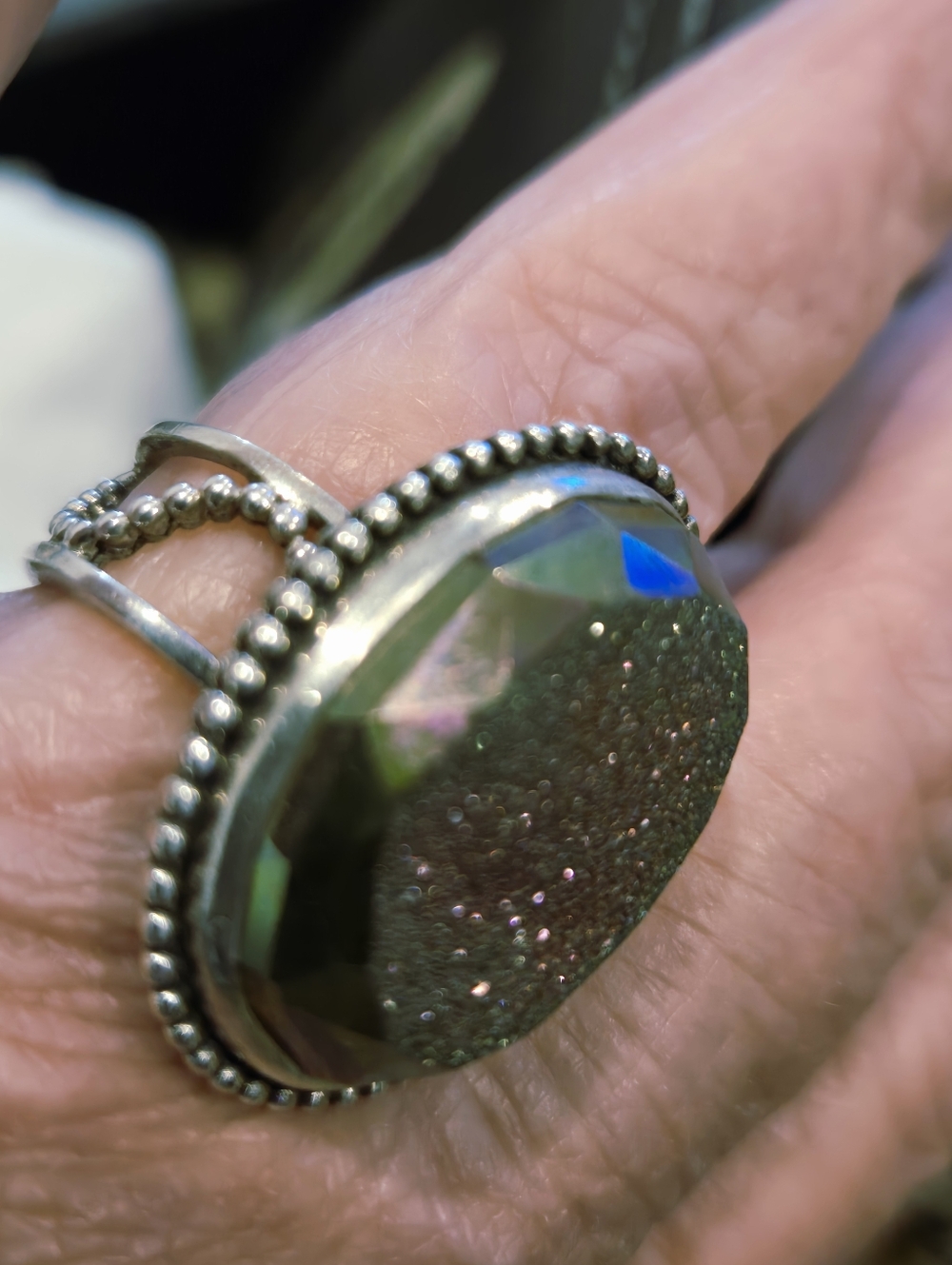 Colleen Lopez Sterling Silver Purple Druzy Mystic Ring - Picture 6 of 8